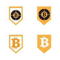 illustrazione del logo bitcoin vettore