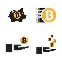 illustrazione del logo bitcoin vettore