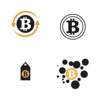 illustrazione del logo bitcoin vettore