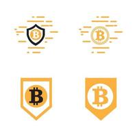 illustrazione del logo bitcoin vettore