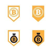 illustrazione del logo bitcoin vettore