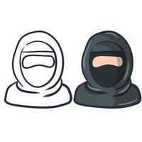 set di avatar di ragazza musulmana ricoperta di sciarpa vettore