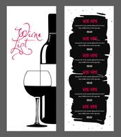 Design della lista dei vini