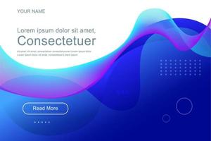 sfondo liquido colorato geometrico astratto landing page design vettore