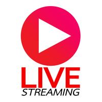 Disegno di vettore del segno online di Live Streaming