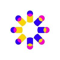 design semplice del logo del bambino per la cura della fondazione vettore