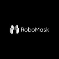 maschera robot design semplice logo vettore