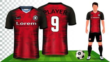 Modello di mockup di presentazione di Soccer Jersey e Football Kit. vettore