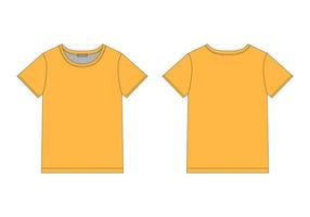 t-shirt unisex con disegno tecnico nei colori arancioni. illustrazione vettoriale di t-shirt.
