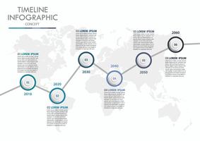 Visualizzazione dei dati aziendali. Icone infographic di cronologia progettate per modello astratto vettore