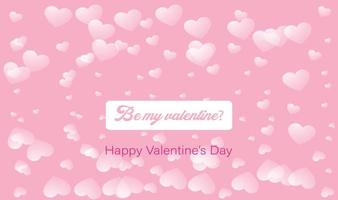 San Valentino banner design su sfondo rosa vettore libero