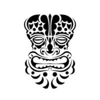 faccia totem. faccia in stile polinesiano o maori. buono per stampe e t-shirt. isolato. illustrazione vettoriale. vettore