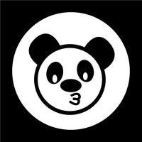 Icona di panda carino vettore