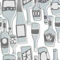 carta da parati semplice di diverse bottiglie di vetro disegnate a mano. vettore