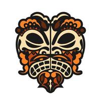 nativo della Nuova Zelanda. maori. tatuaggio sul viso. maschera. illustrazione vettoriale. vettore