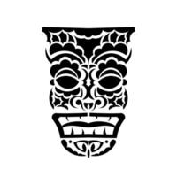 maschera facciale tribale hawaiana. faccia in stile polinesiano o maori. buono per stampe e t-shirt. isolato. illustrazione vettoriale. vettore