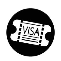Icona di ingresso Visa vettore