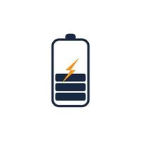 icona del logo della batteria di alimentazione illustrazione vettoriale modello di progettazione.icona del vettore di ricarica della batteria.alimentazione della batteria e logo del fulmine flash