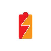 icona del logo della batteria di alimentazione illustrazione vettoriale modello di progettazione.icona del vettore di ricarica della batteria.alimentazione della batteria e logo del fulmine flash