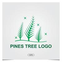 logo dell'albero di pini premium elegante modello vettoriale eps 10