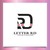 lettera rd logo premium elegante modello vettoriale eps 10