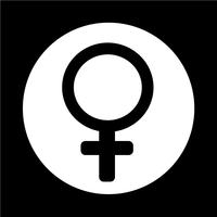 icona del segno femminile vettore