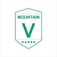 logo semplice avventure all'aria aperta e spedizioni in montagna, foreste e natura vettore