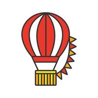 icona del colore del festival della mongolfiera. aerostato. illustrazione vettoriale isolata