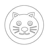 icona del gatto vettore