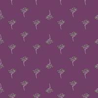 motivo decorativo senza cuciture con piccola stampa gypsophila. sfondo viola. sfondo floreale in fiore. vettore