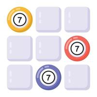 un'icona di gioco di bingo da casinò in design piatto