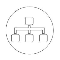 Icona struttura ad albero vettore