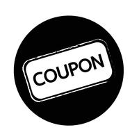 Icona coupon di sconto vettore