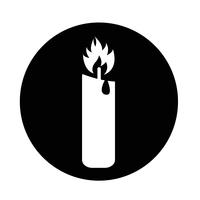 Icona della candela vettore