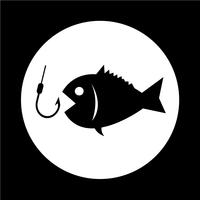 Icona di pesca vettore