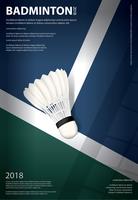 Illustrazione di vettore del manifesto di campionato di badminton