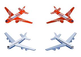illustrazione vettoriale del trasporto aereo di passeggeri isometrica