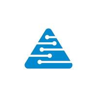 vettore digitale triangolo, logo della tecnologia