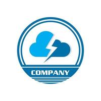 logo tecnologia cloud, logo tecnologico vettore