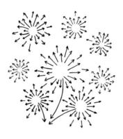 starburst disegnato a mano, illustrazione vettoriale. vettore