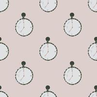 modello senza cuciture di toni chiari con elementi del timer del cronometro. sfondo rosa. ornamento di doodle di tecnologia. vettore
