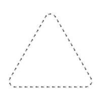 formiche triangolari isolate su sfondo bianco. carattere di insetti vettoriali in stile piatto per l'illustrazione di libri.