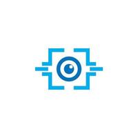 logo dell'obiettivo, logo dell'occhio astratto vettore