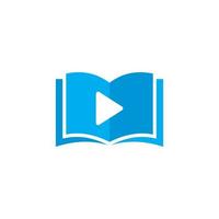 vettore di libro digitale, logo della tecnologia