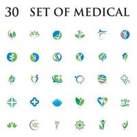 set di vettore medico, set di logo farmacia