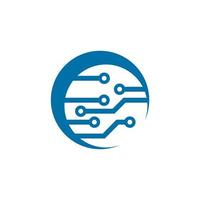 logo della tecnologia digitale, logo della tecnologia vettore