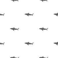 squalo tigre modello senza cuciture isolato su sfondo bianco. grigio strutturato di pesci marini per qualsiasi scopo. vettore