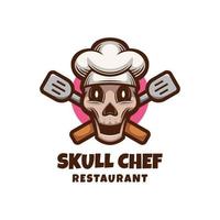 illustrazione grafica vettoriale dello chef del cranio, buona per il design del logo
