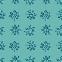 modello botanico senza cuciture con ornamento di fiori di garofano disegnati a mano. sfondo blu pastello. vettore
