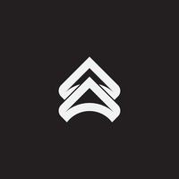 lettera iniziale a o aa design del monogramma, logo per l'avventura, abbigliamento outdoor, marchio di abbigliamento naturale. vettore